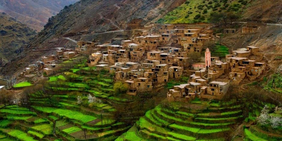 berber village in the atlas mountains