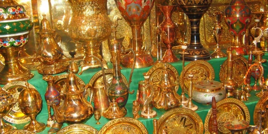 brass craft shop in morocco