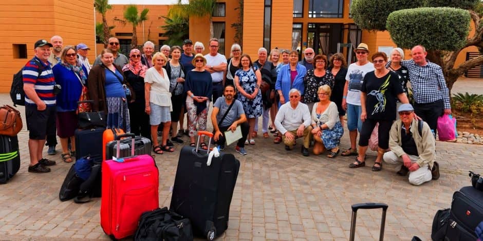 group of tourists visiting morocco