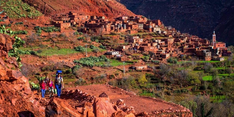 berber village in atlas mountains