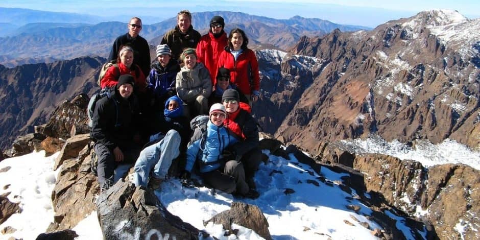 tourists in atlas mountains