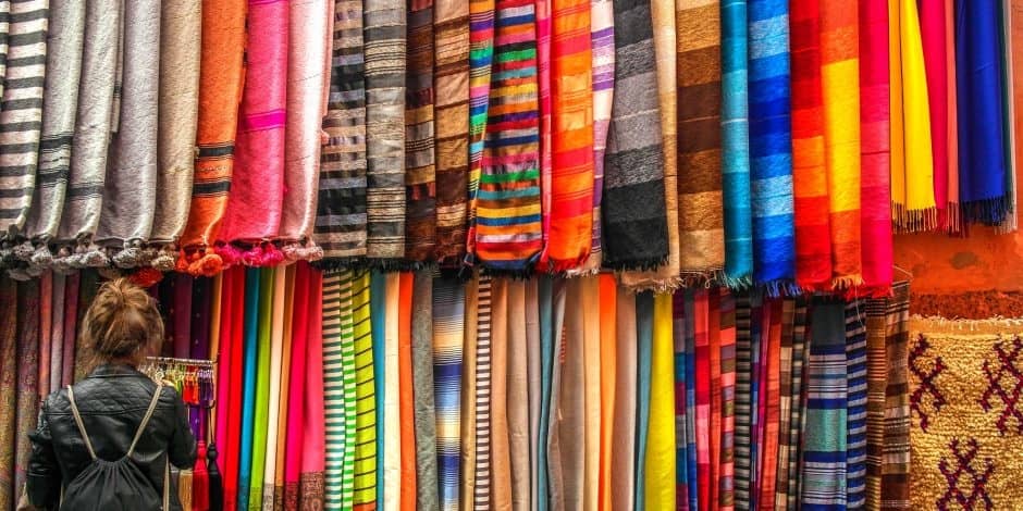 shawl shop in marrakech
