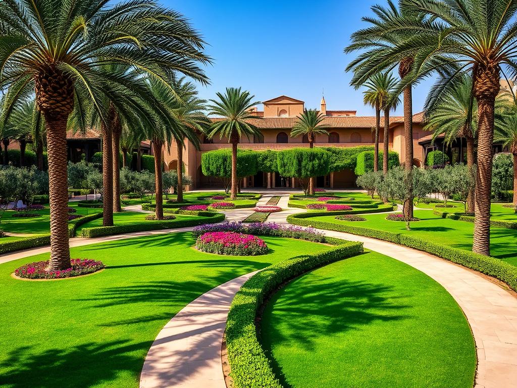 La Mamounia historic luxury hotel gardens