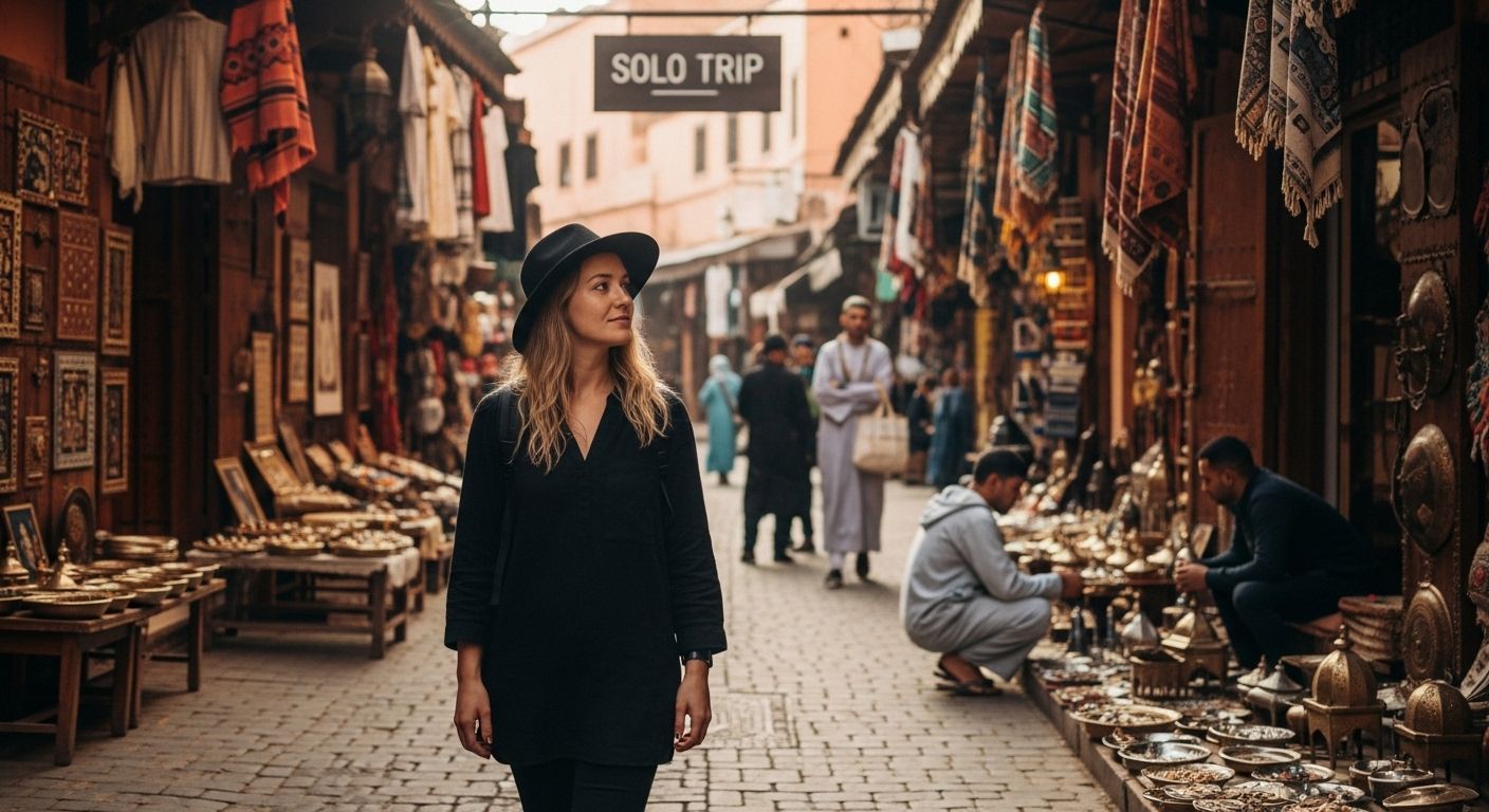 Morocco solo travel streetscape