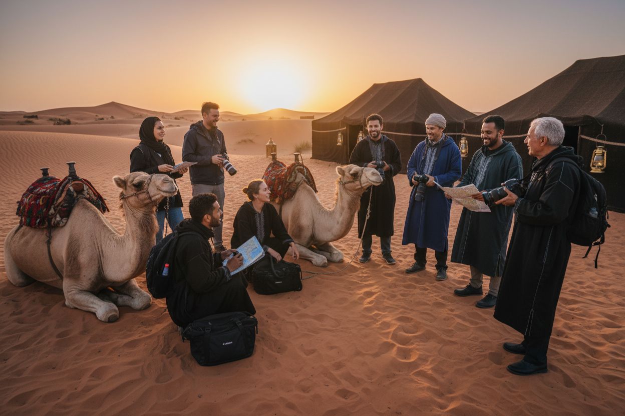 Morocco group travel desert