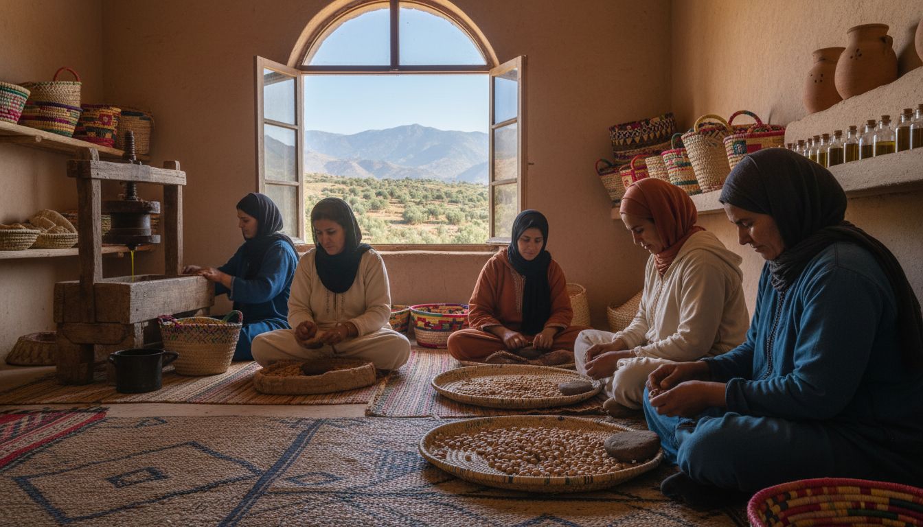 Moroccan argan oil production