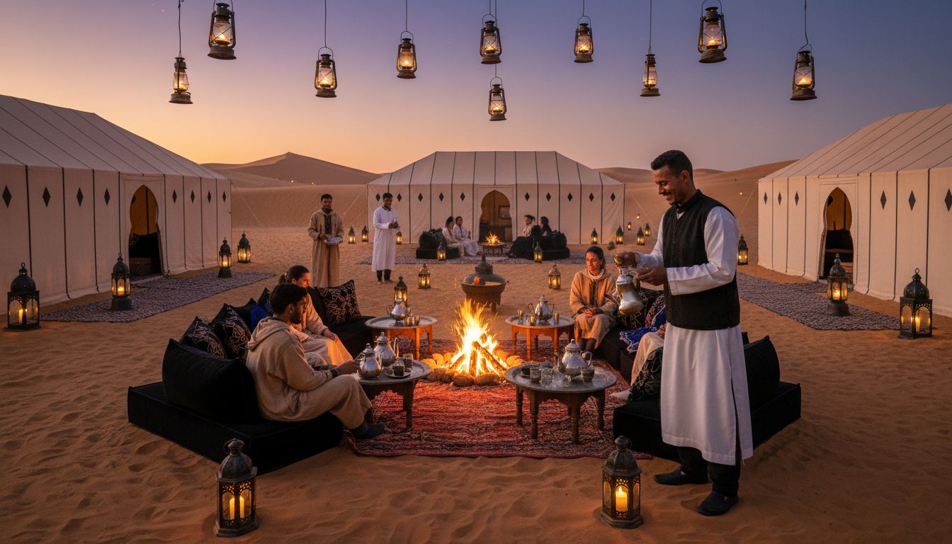 Moroccan luxury desert camp