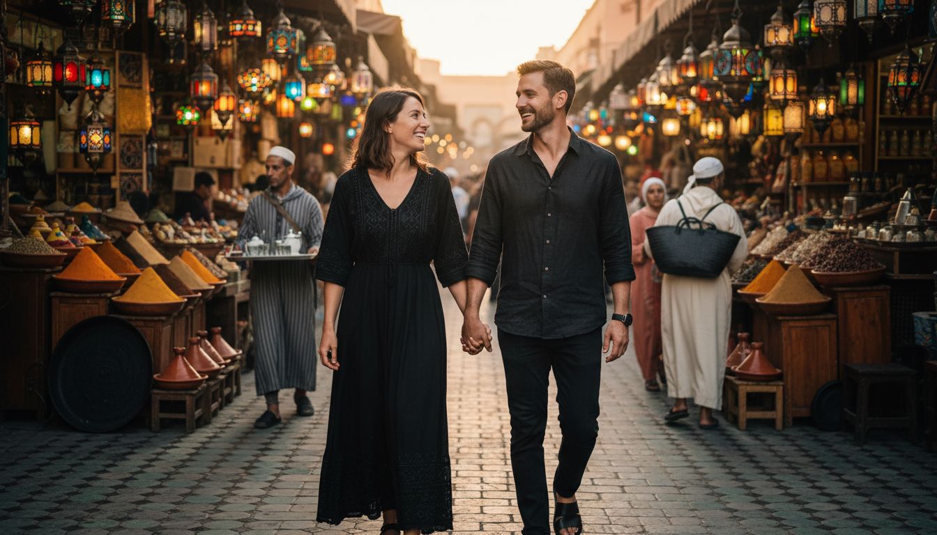 romantic morocco couple