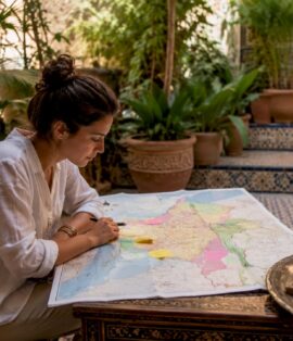 Traveler planning Morocco trip by season