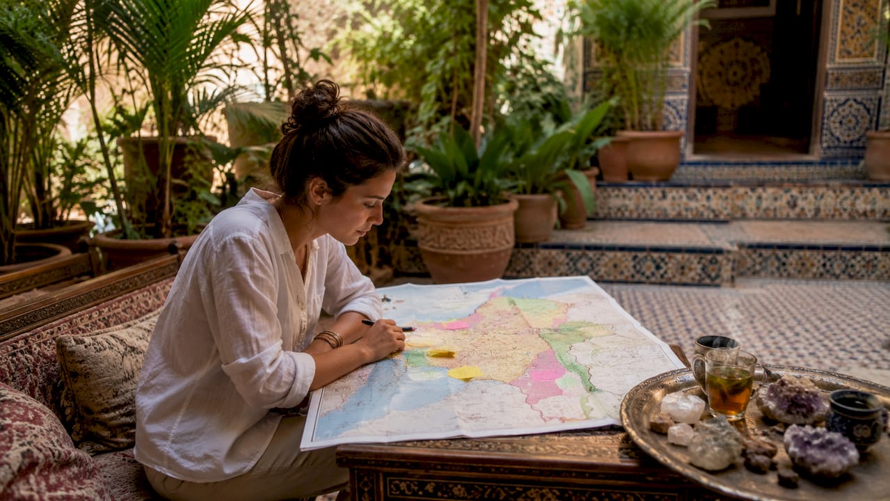 Traveler planning Morocco trip by season
